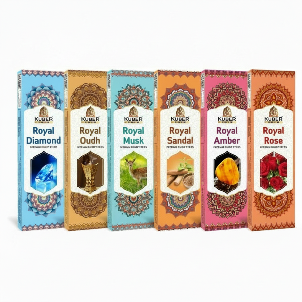 Royal Dhoop Sticks 8 Inches (Pack of 6)