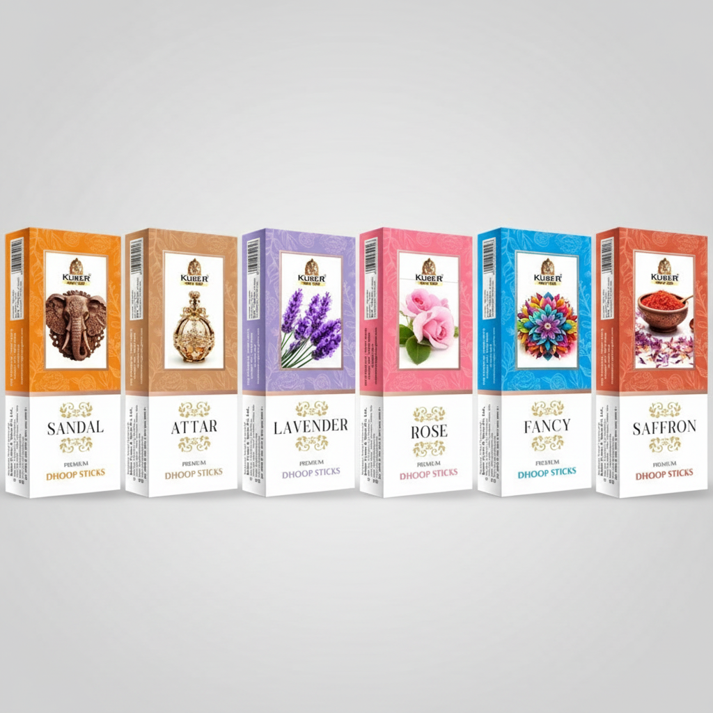 Dhoop Stick Collection (Pack of 6) 6 Inches