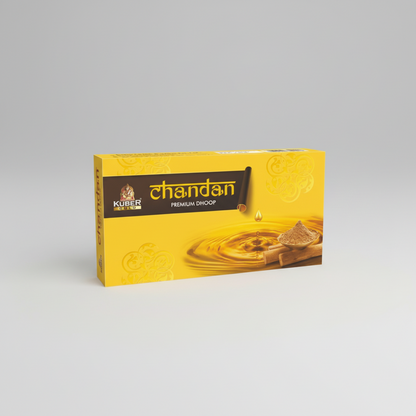 Kuber Chandan Premium Dhoop packaging on a white background