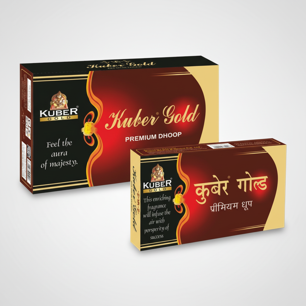 Two Kuber Gold premium doop boxes on a white background