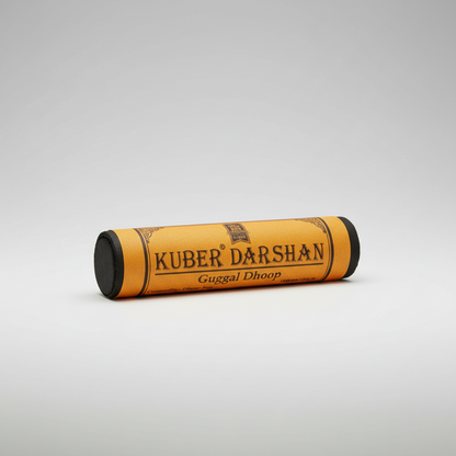 Kuber Darshan Guggal Dhoop stick on a white background