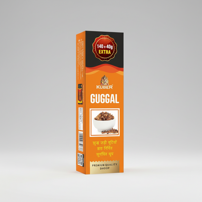 Kuber Guggal packaging with an orange and black design on a white background