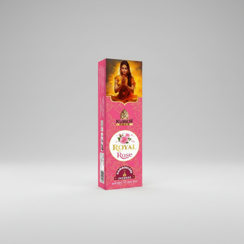 Kuber Industries Royal Rose incense packaging on a white background