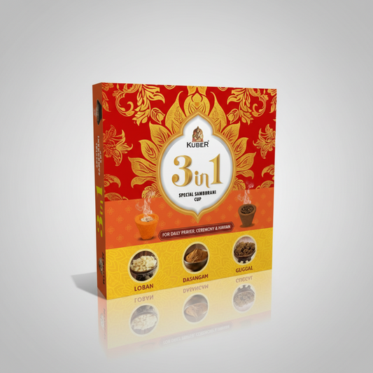 Kuber 3-in-1 Special Sambharam Cup packaging with decorative design on a white background