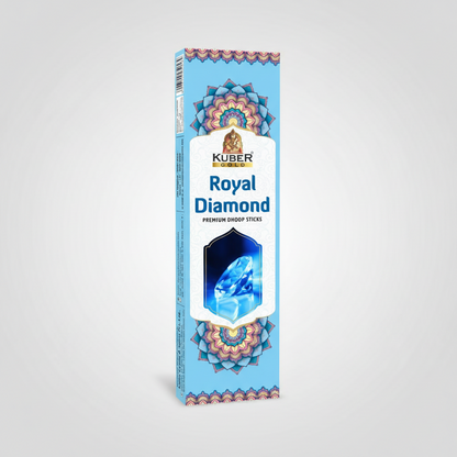 Kuber Gold Royal Diamond premium dhoop sticks packaging on a white background