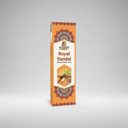 Kuber Gold Royal Sandal incense stick packaging on a white background